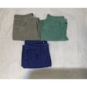 Vineyard Vines Corduroy Pants Mens 34x32 Five Pocket Pant Lot of 3 Blue Green
